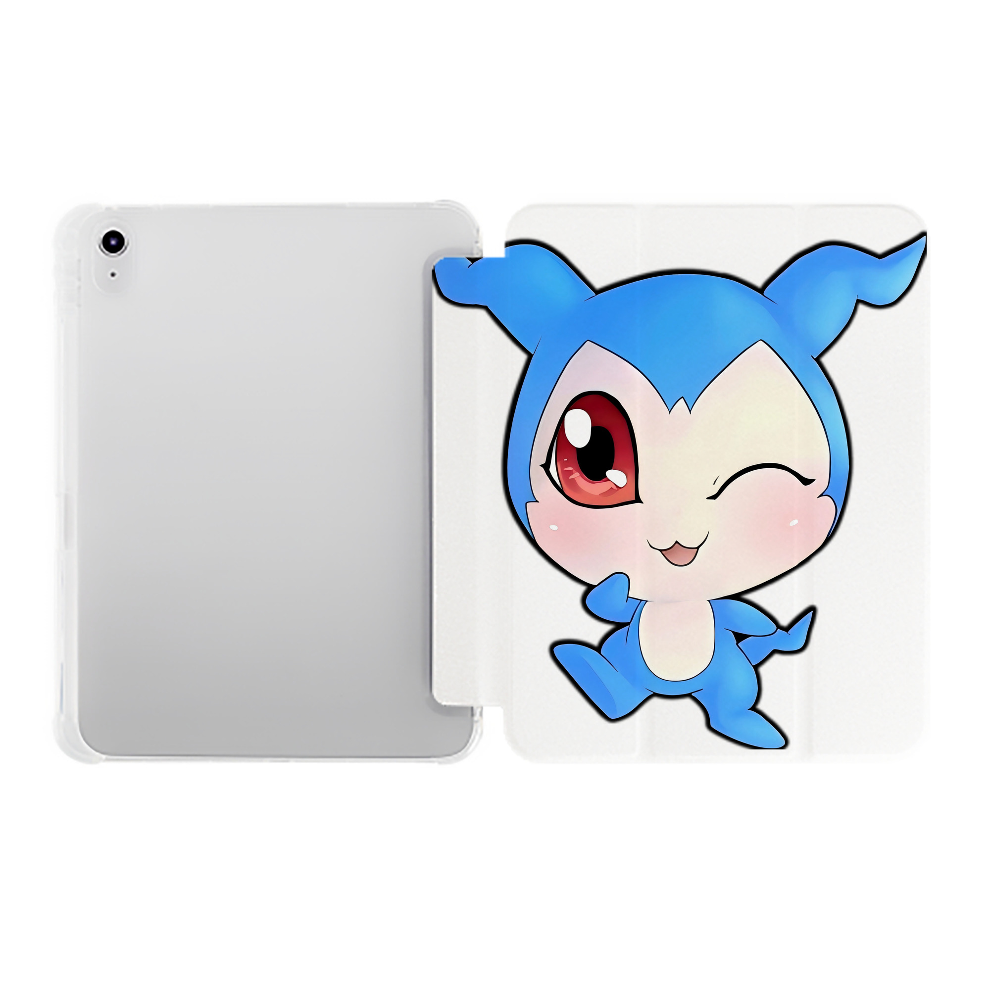 （画像用） Digimon デジタルモンスター/デジモン IPad ケース ペン収納付き 三つ折りスタンド PUレザー×シリコン 対応機種9.5/10.5/10.9インチ